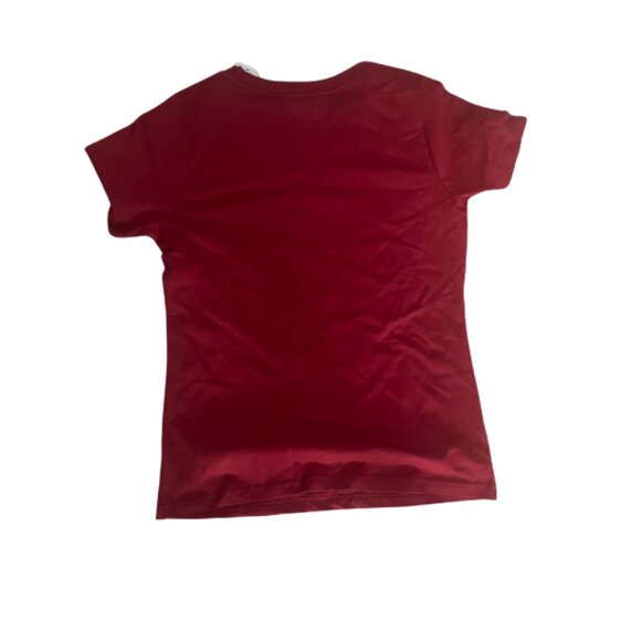 Arizona Diamondbacks Women’s V-Neck Graphic Tee Red Short Sleeve - Picture 2 of 2